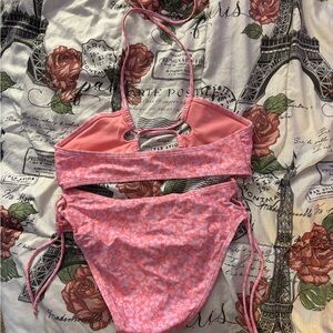 pink floral bikini